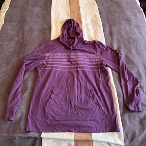 Even Tide long sleeve hooded T-shirt purple men’s large